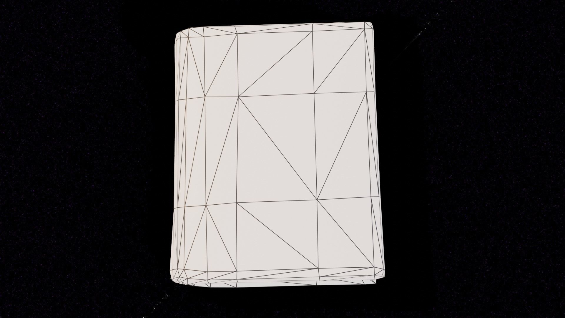 old book closed Low-poly 3D model_7