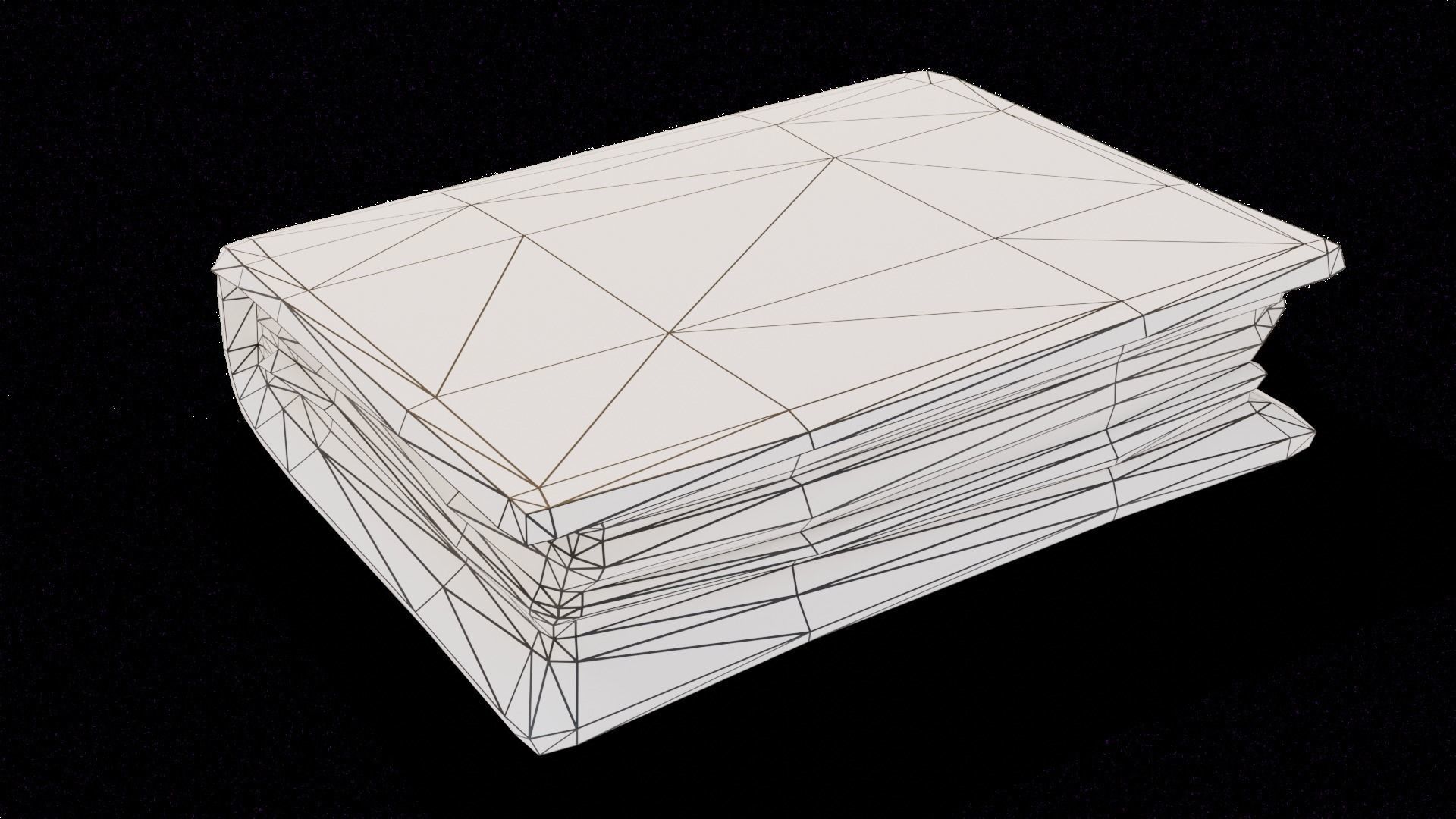 old book closed Low-poly 3D model_6