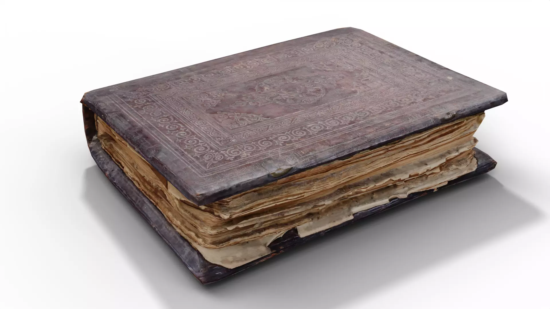 old book closed Low-poly 3D model_0