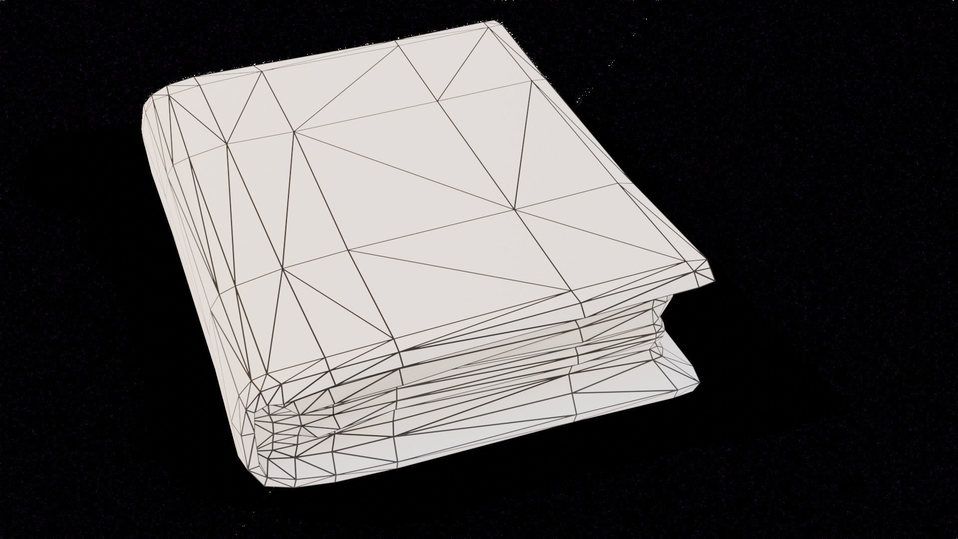 old book closed Low-poly 3D model_5