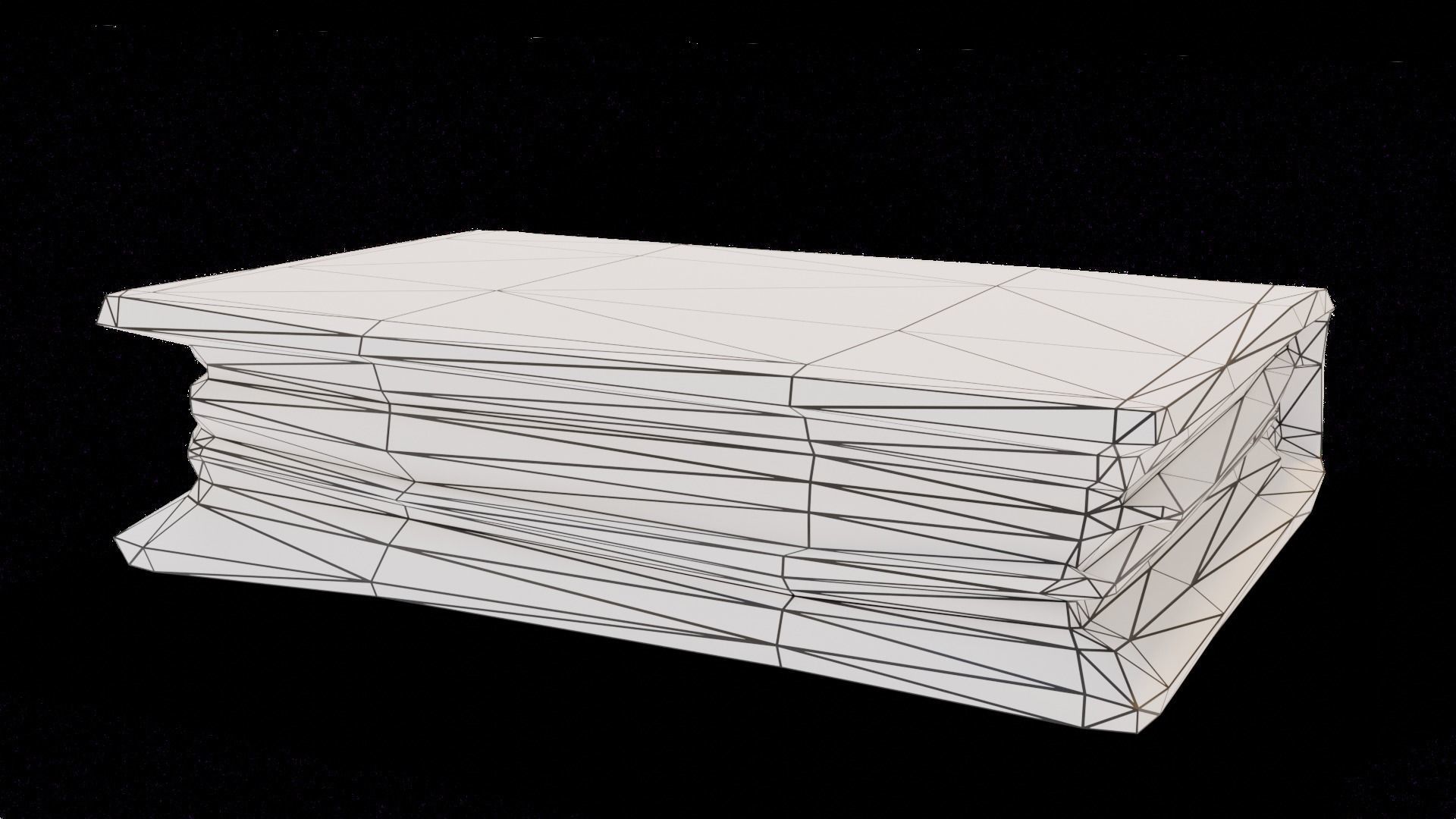 old book closed Low-poly 3D model_8