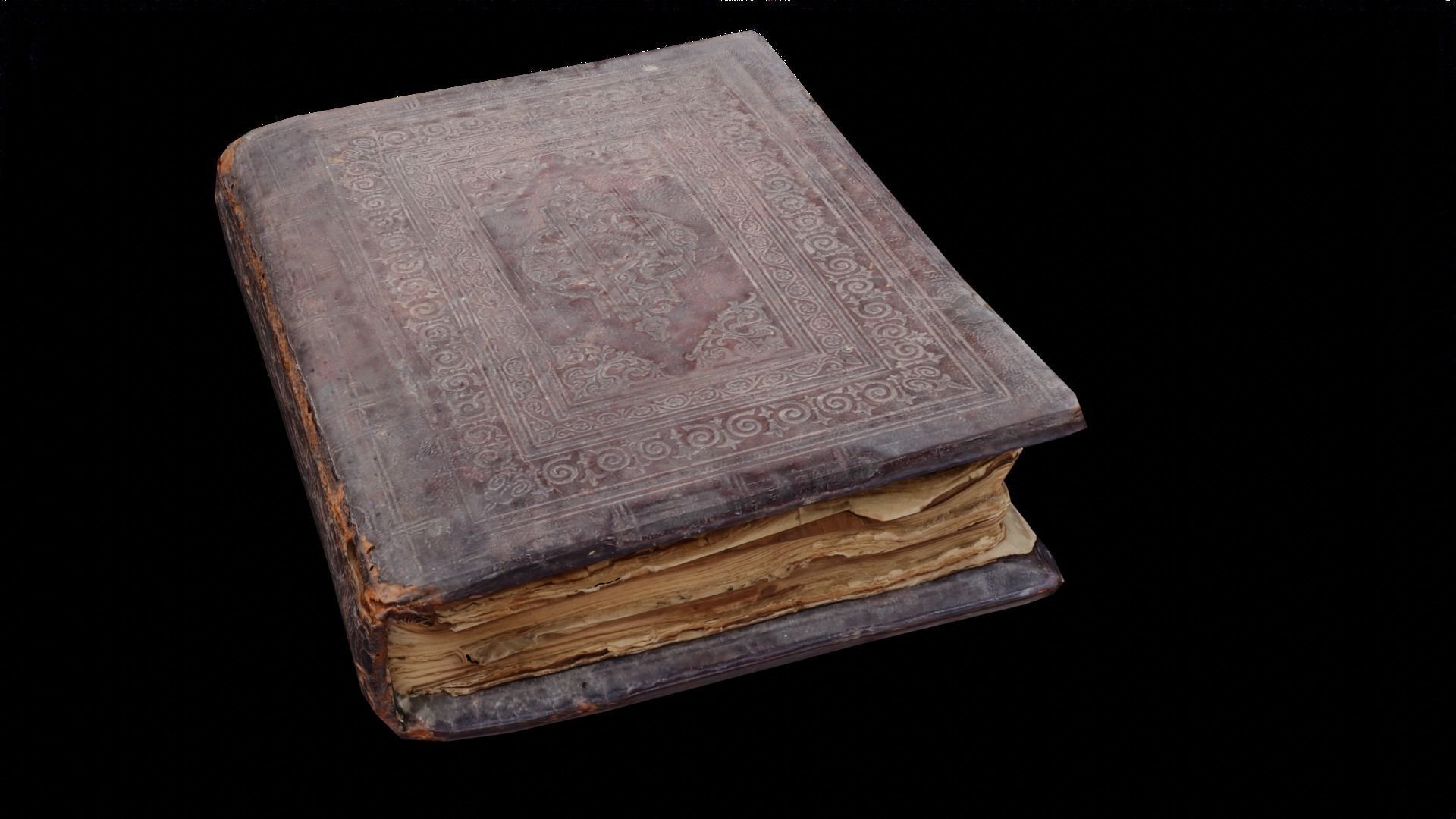 old book closed Low-poly 3D model_4