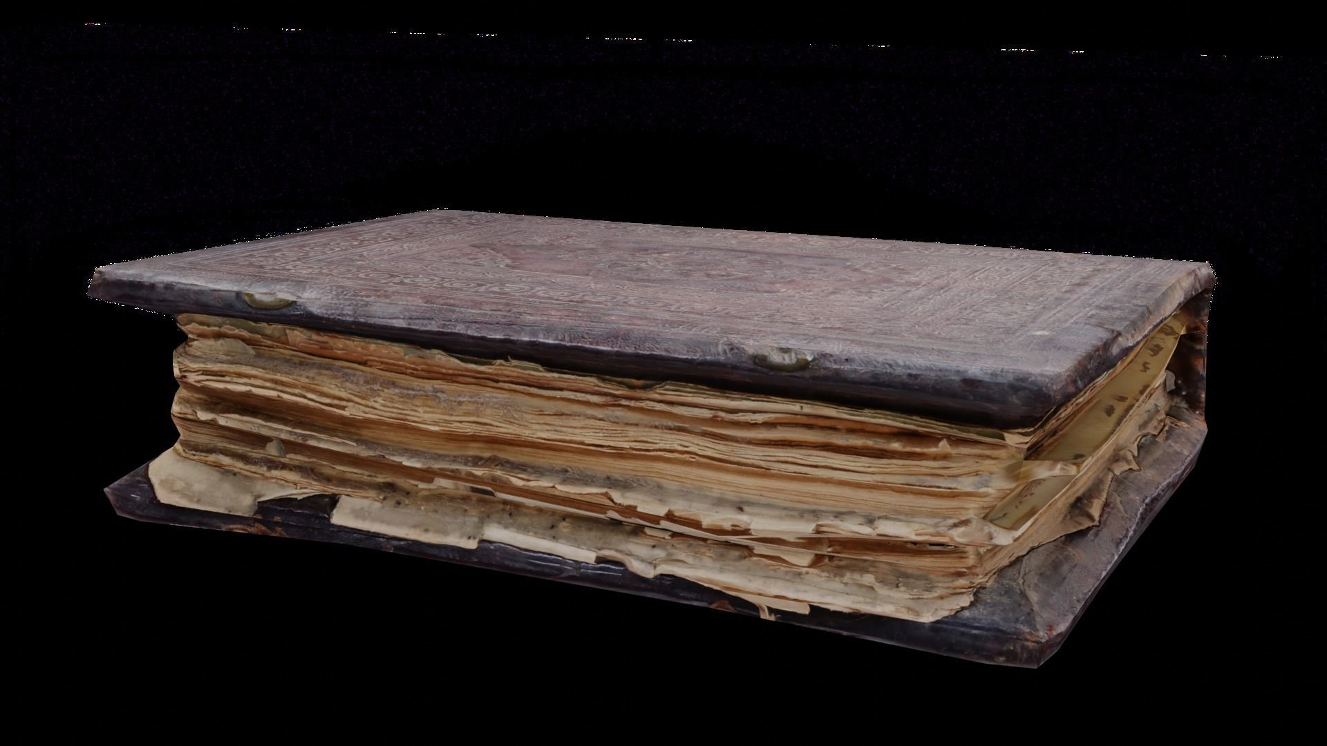 old book closed Low-poly 3D model_2