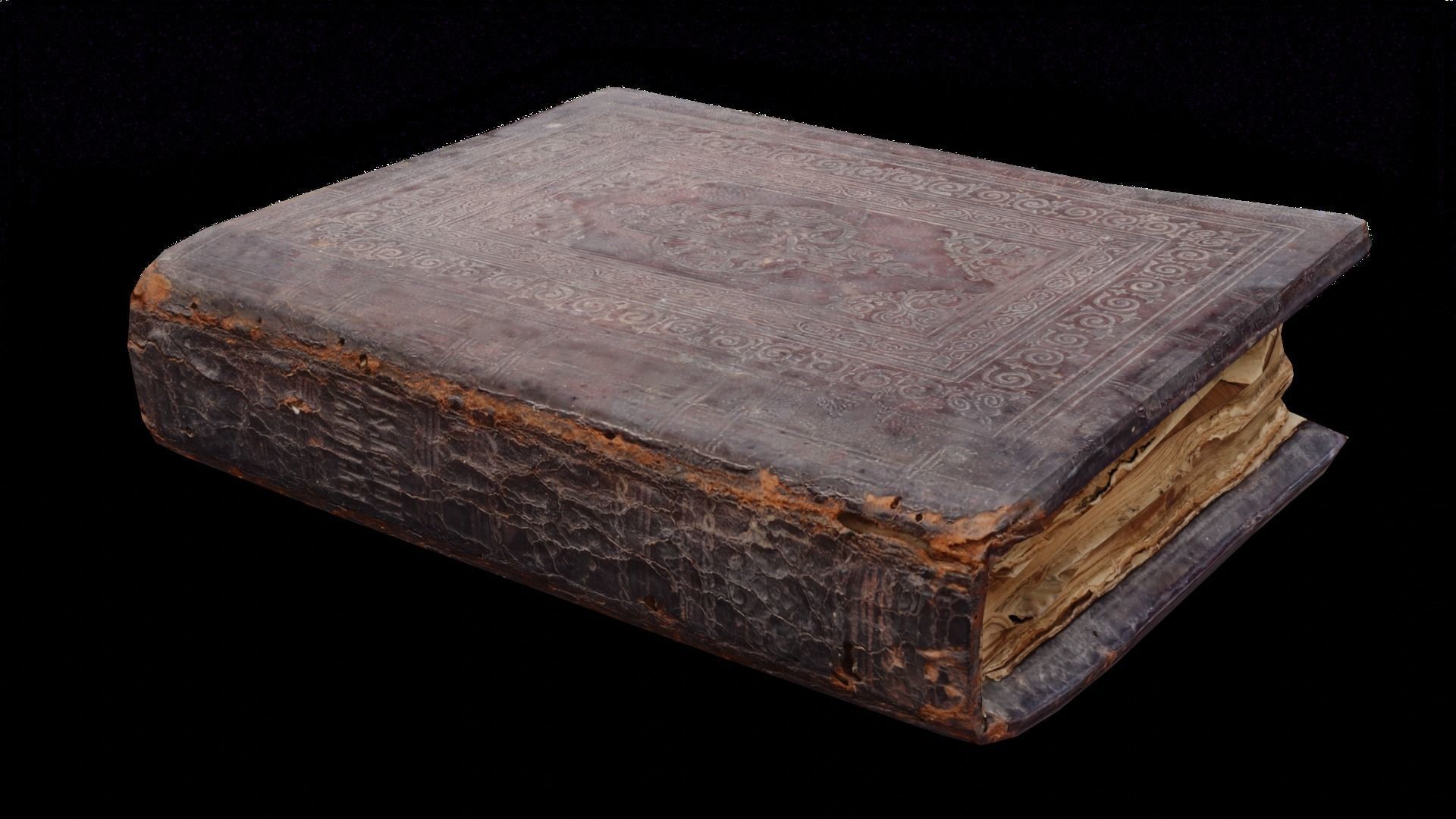old book closed Low-poly 3D model_3