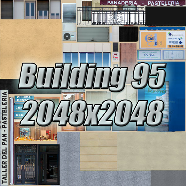 Building with balconies and windows Low-poly 3D model_12