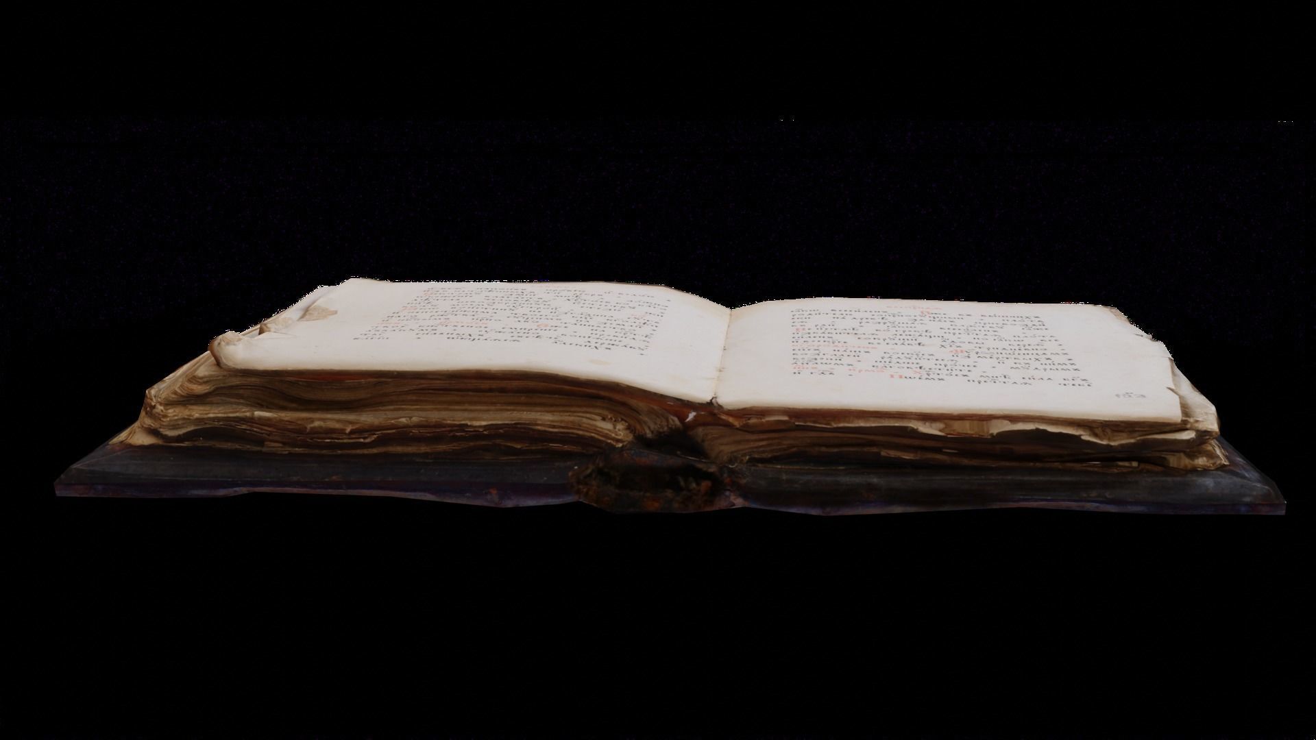 old book opened Low-poly 3D model_3