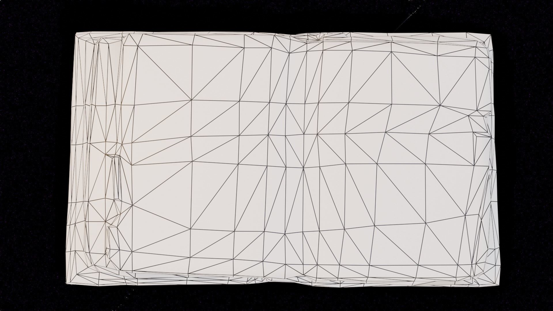 old book opened Low-poly 3D model_7