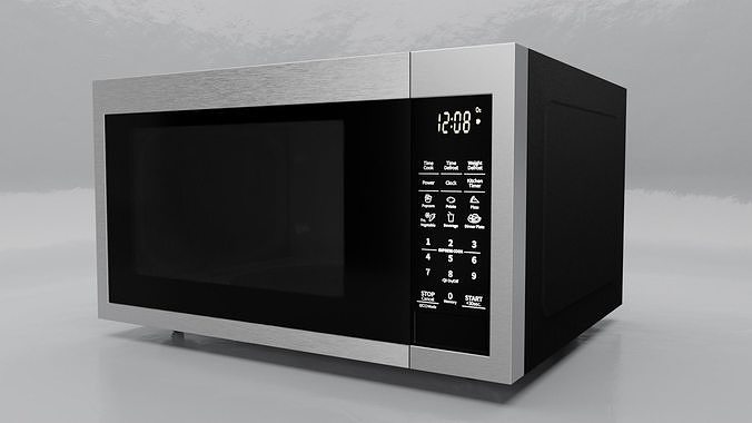 Modern Microwave Low-Poly Low-poly 3D model