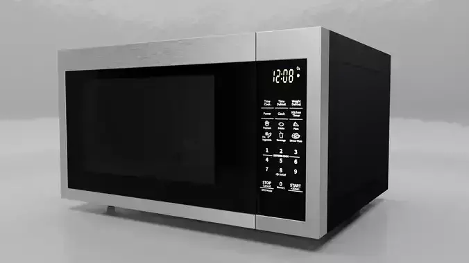 Modern Microwave Low-Poly Low-poly 3D model