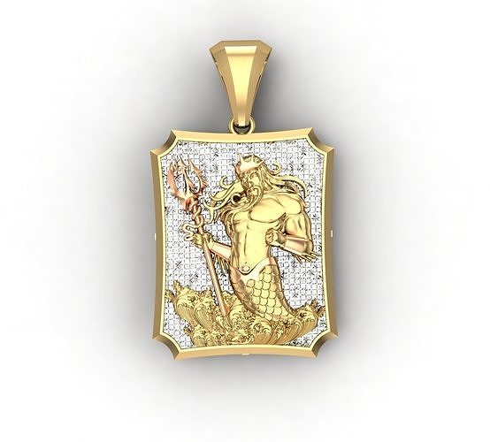 Poseidon Pendant 3D print model