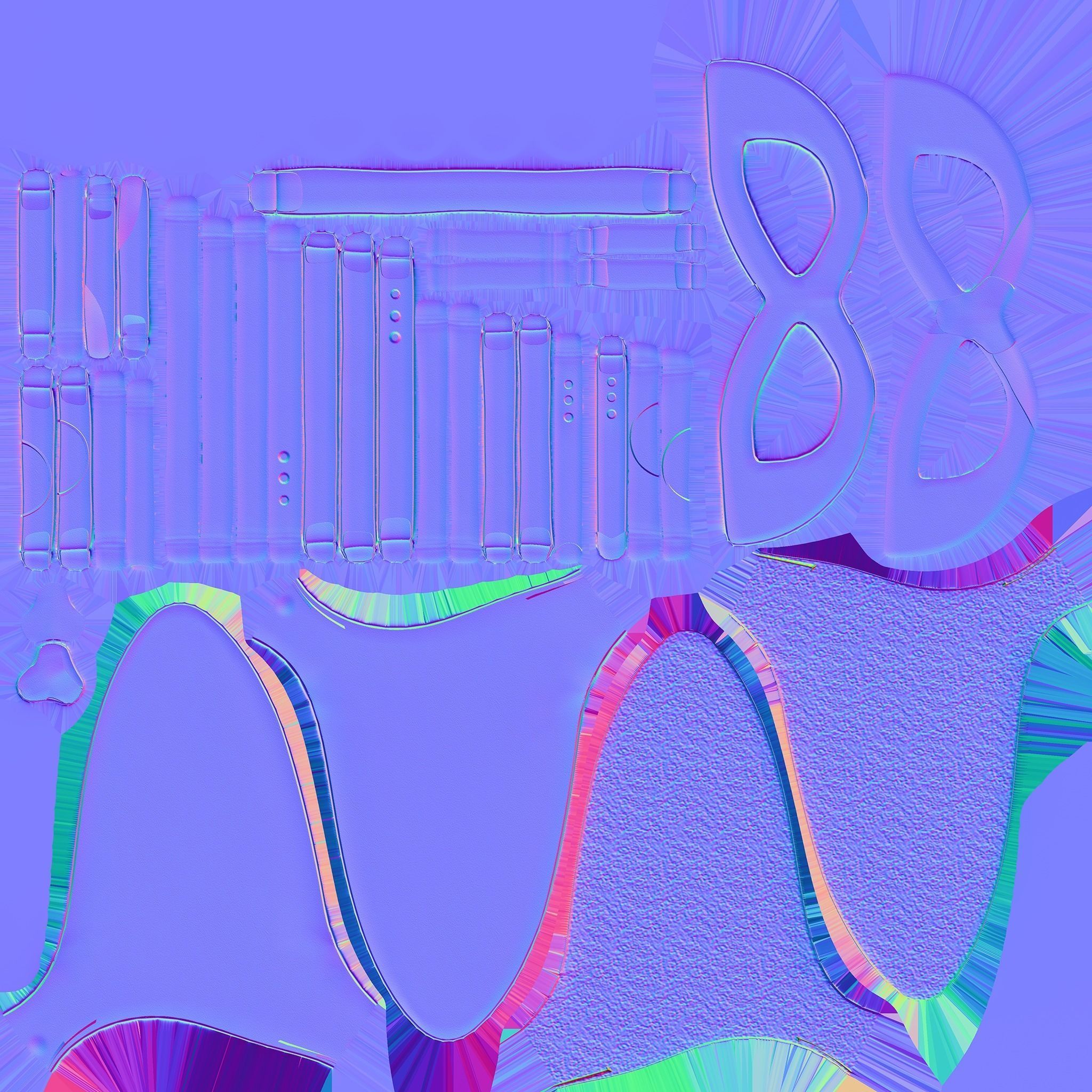 Bunny Rabbit Ears Straps Face Mask Head Accessory Low-poly 3D model_11