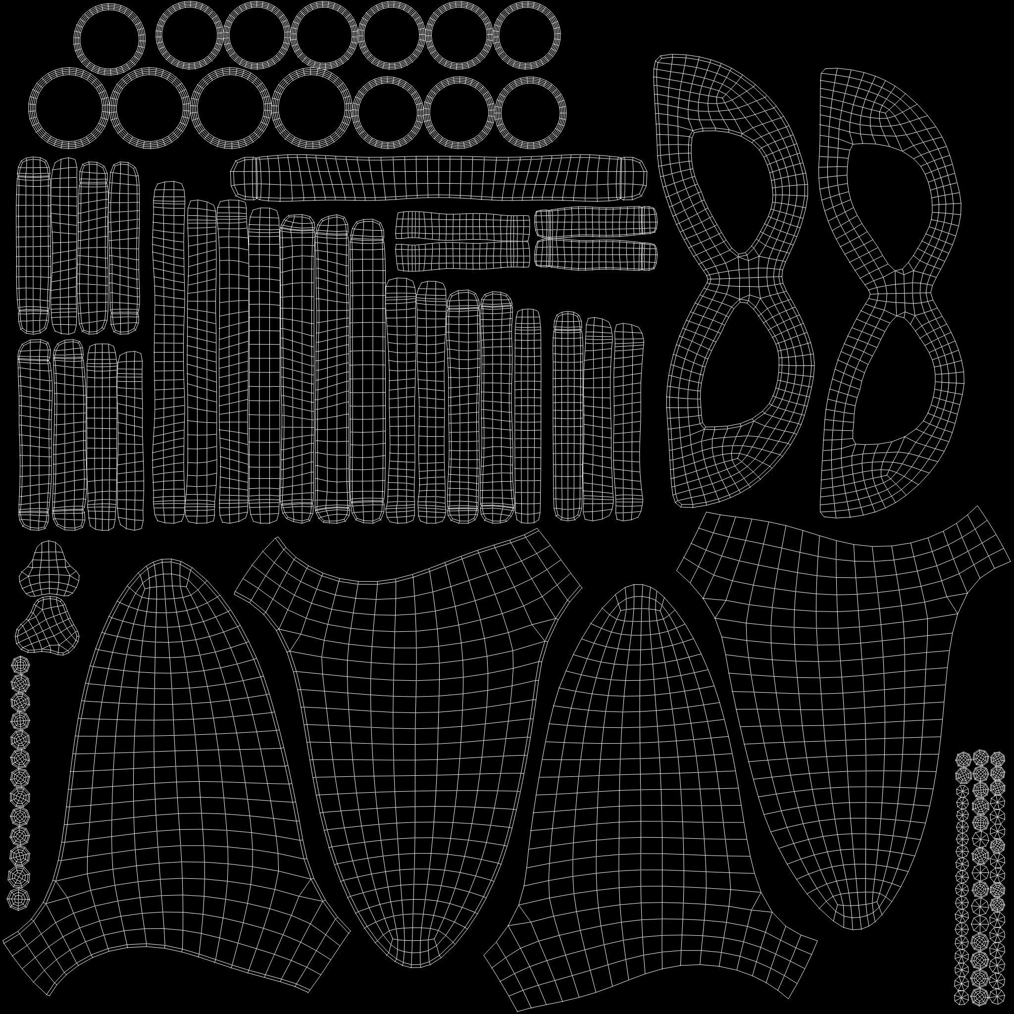 Bunny Rabbit Ears Straps Face Mask Head Accessory Low-poly 3D model_15