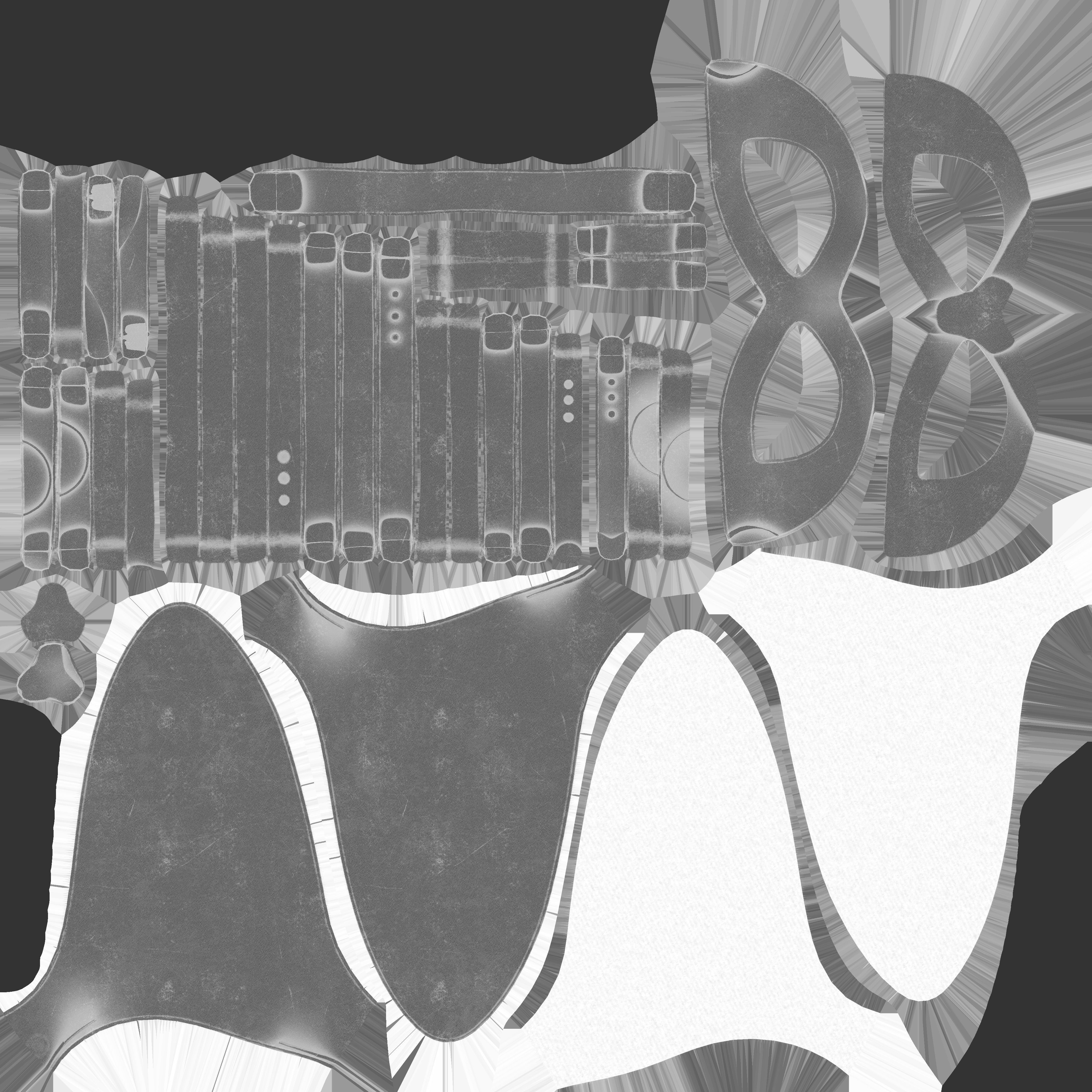 Bunny Rabbit Ears Straps Face Mask Head Accessory Low-poly 3D model_14