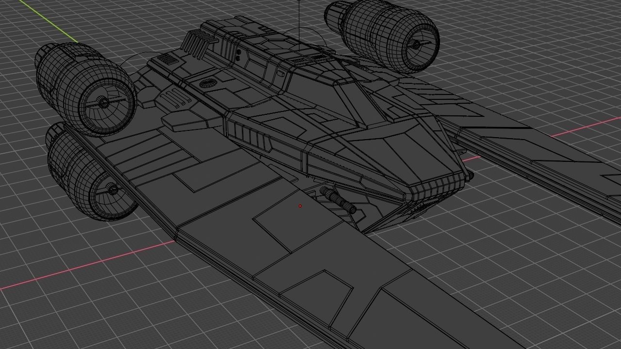 Rogue one UWING Ship 3D model_21