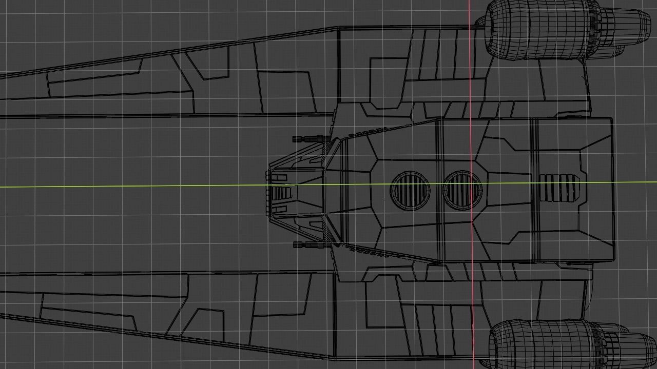 Rogue one UWING Ship 3D model_25