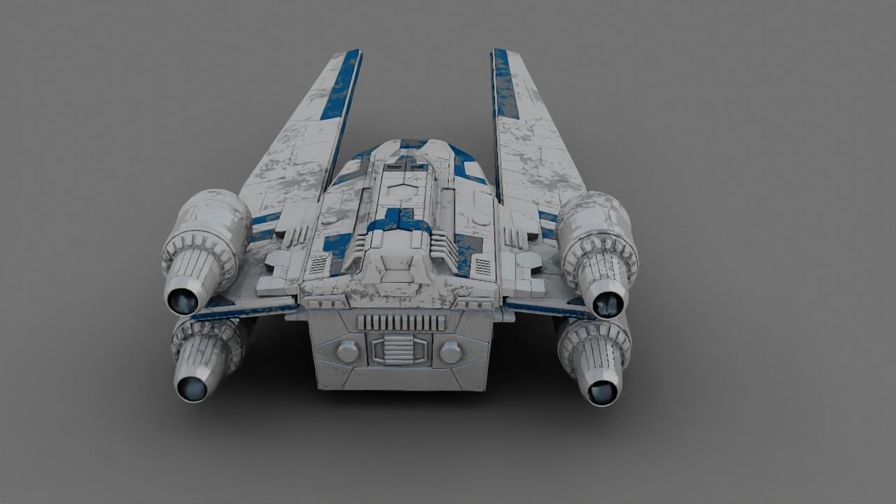 Rogue one UWING Ship 3D model_3
