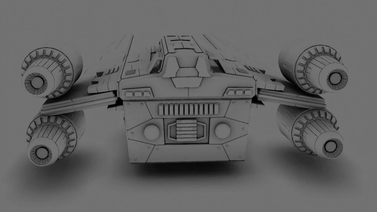 Rogue one UWING Ship 3D model_15