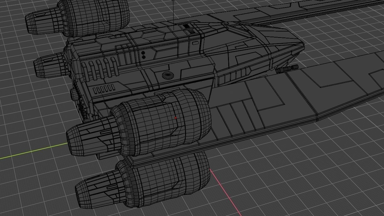 Rogue one UWING Ship 3D model_20
