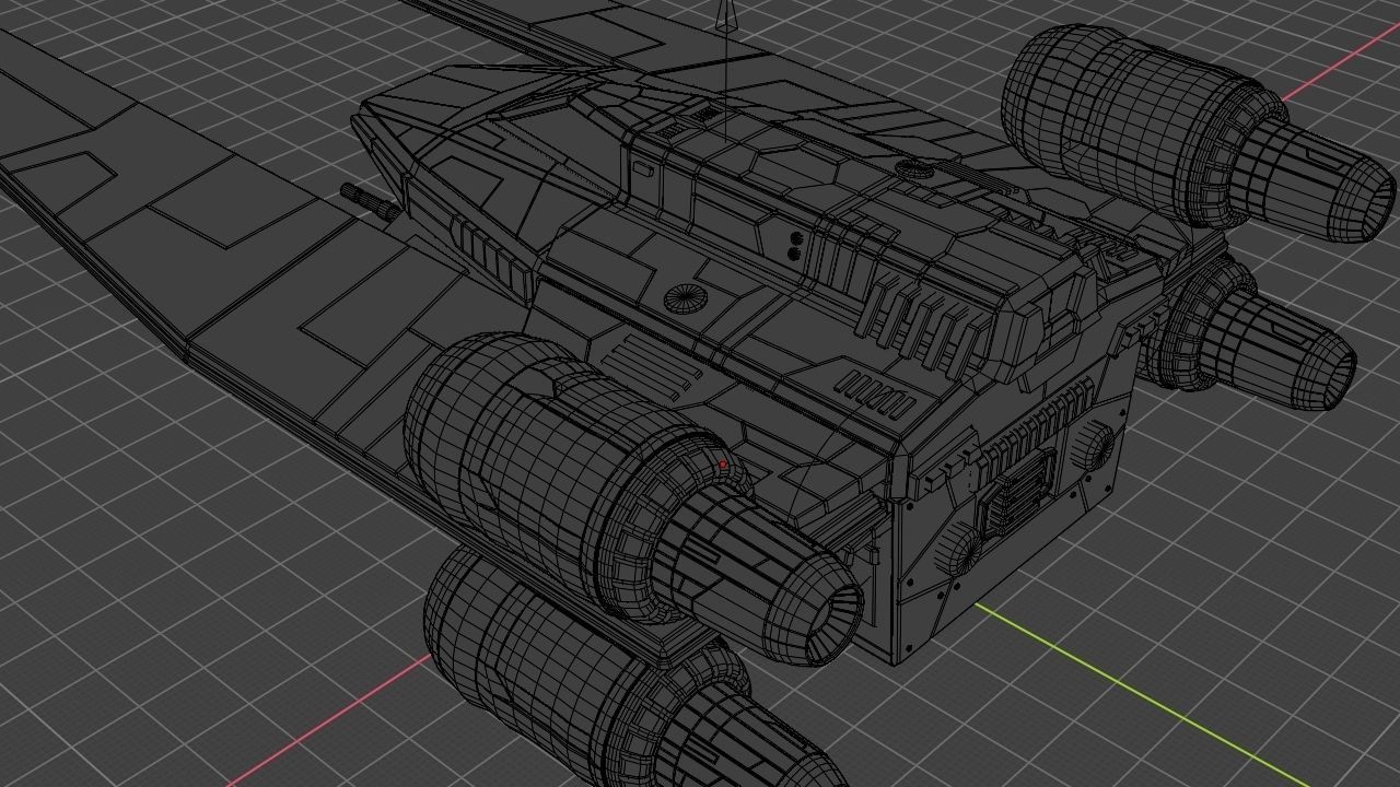 Rogue one UWING Ship 3D model_18