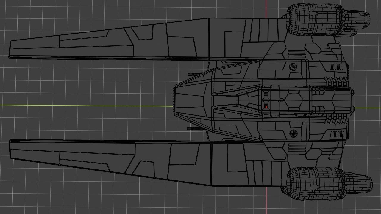 Rogue one UWING Ship 3D model_24