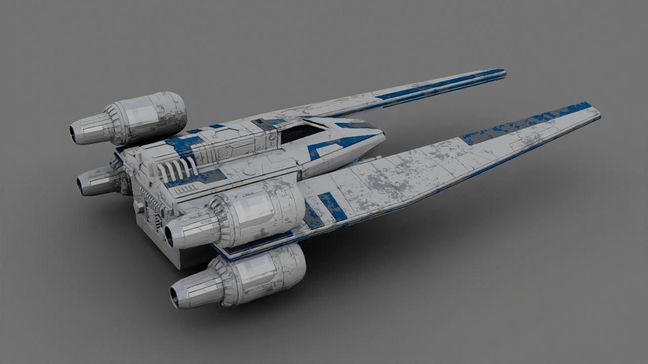 Rogue one UWING Ship 3D model_4