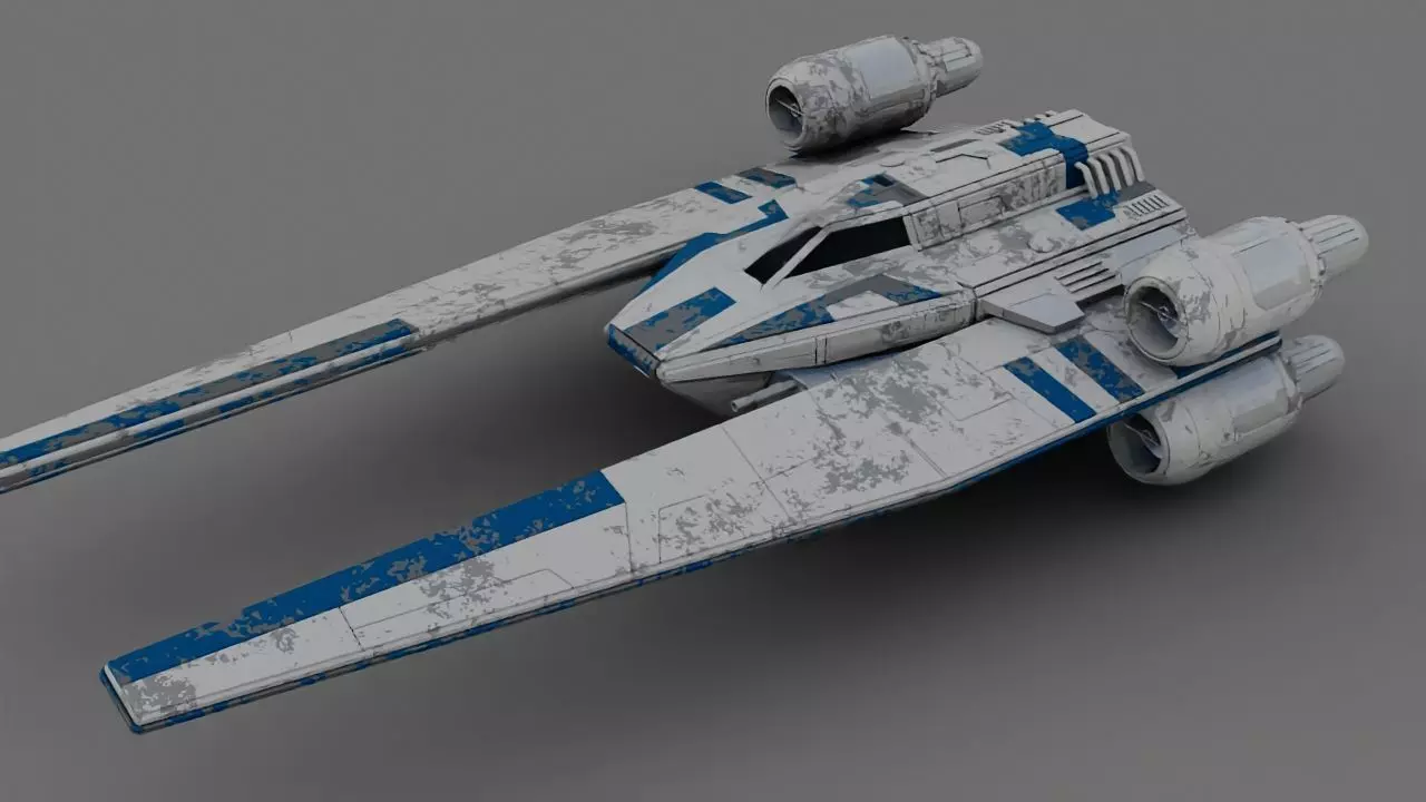 Rogue one UWING Ship 3D model_0