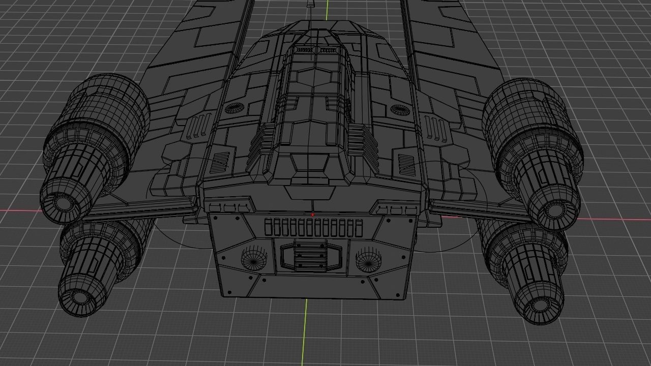 Rogue one UWING Ship 3D model_19