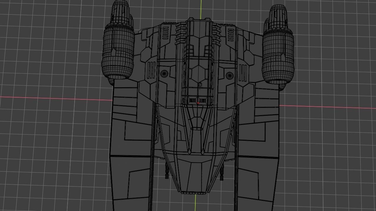 Rogue one UWING Ship 3D model_23