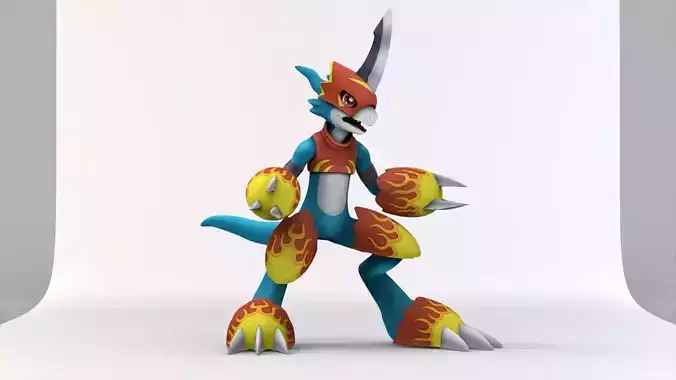 Flamedramon pokemon character