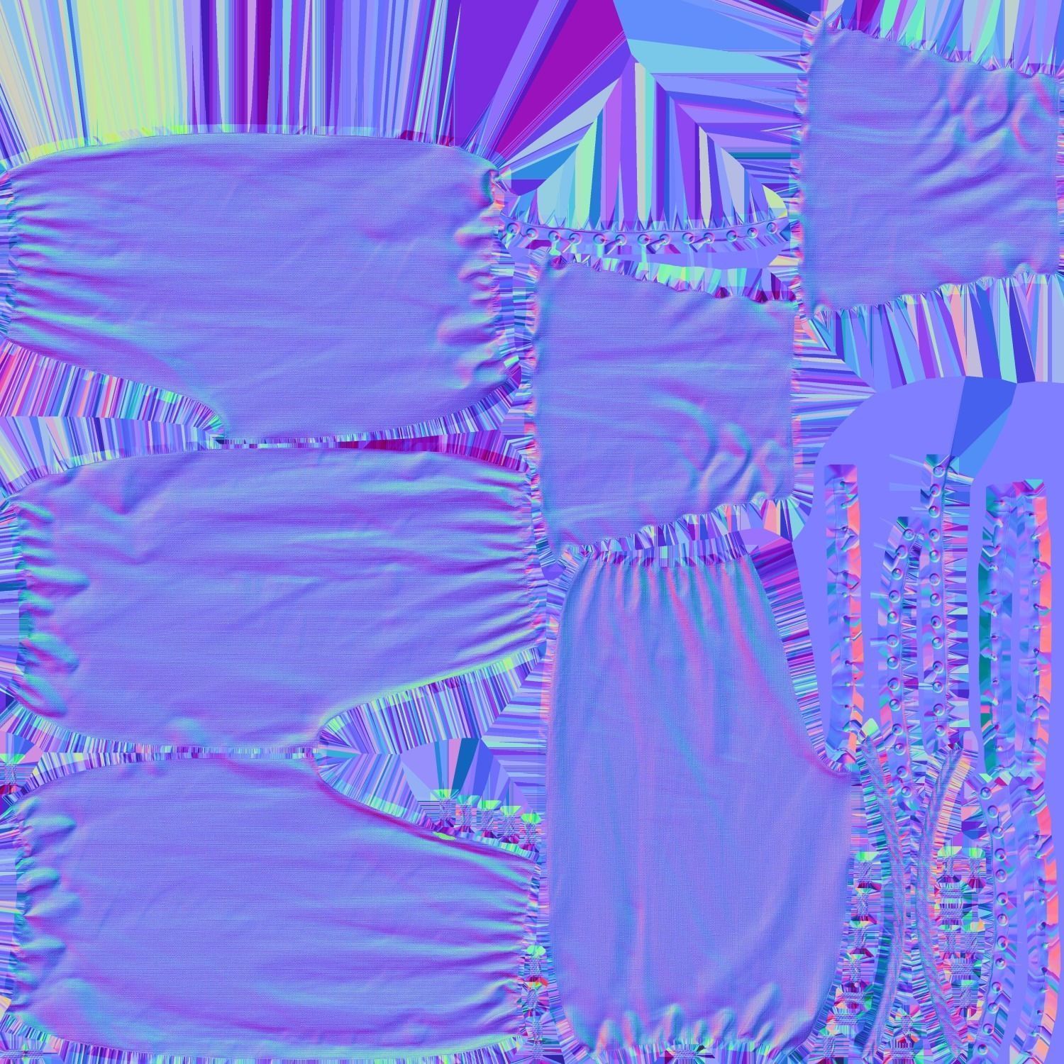 Medieval Outfit   low poly   PBR Textures   MD Clo3d zprj Low-poly 3D model_8