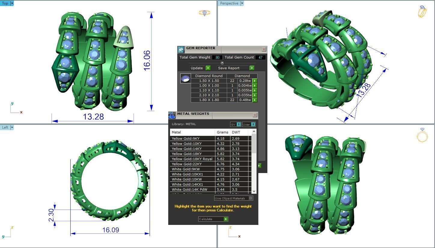 Snake viper neckle diamond 3D print model_1