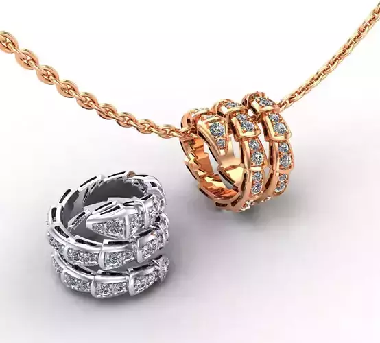 Snake viper neckle diamond