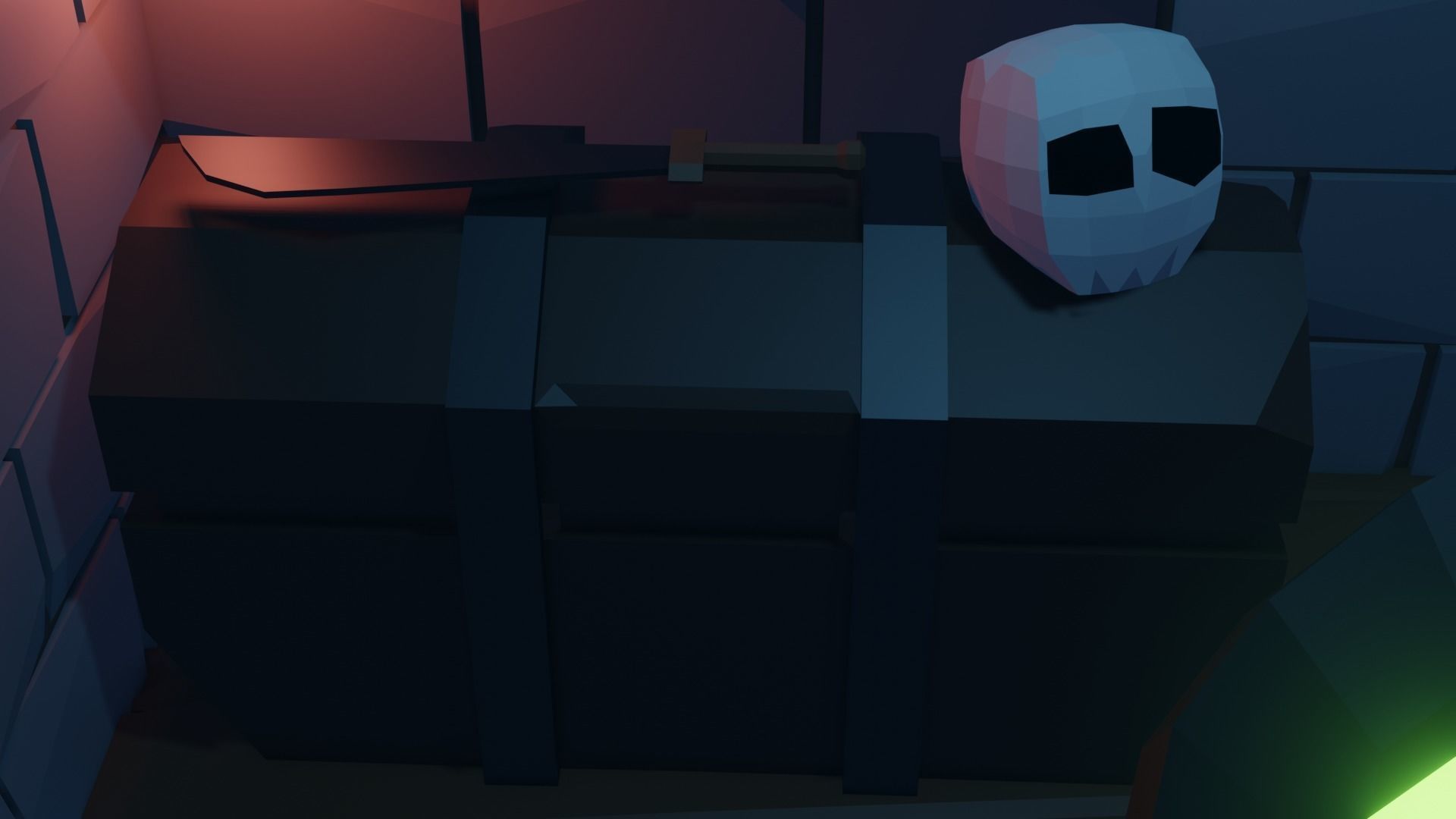 Witch Cauldron Low-poly 3D model_5