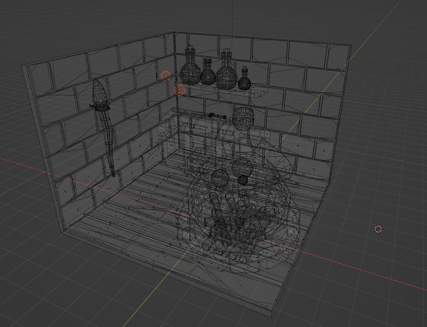 Witch Cauldron Low-poly 3D model_10