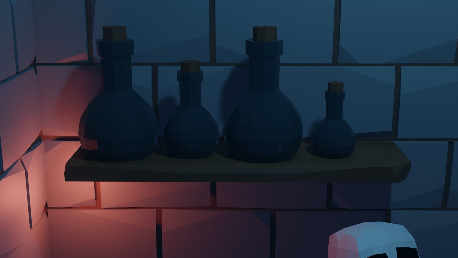 Witch Cauldron Low-poly 3D model_6