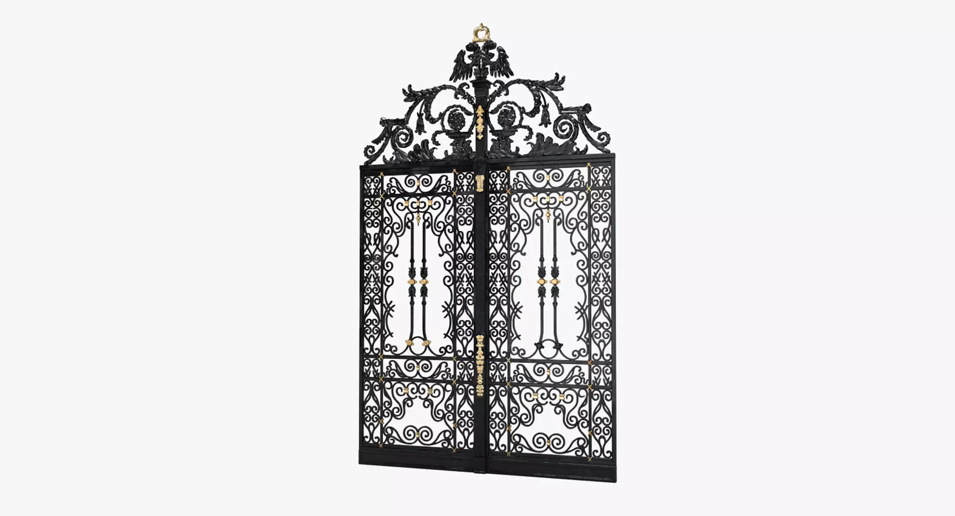 Wrought Iron Gate 3D model_0