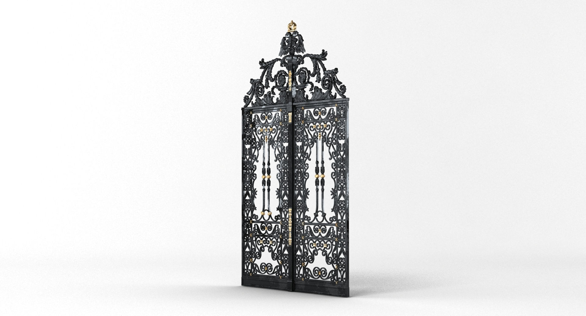 Wrought Iron Gate 3D model_10