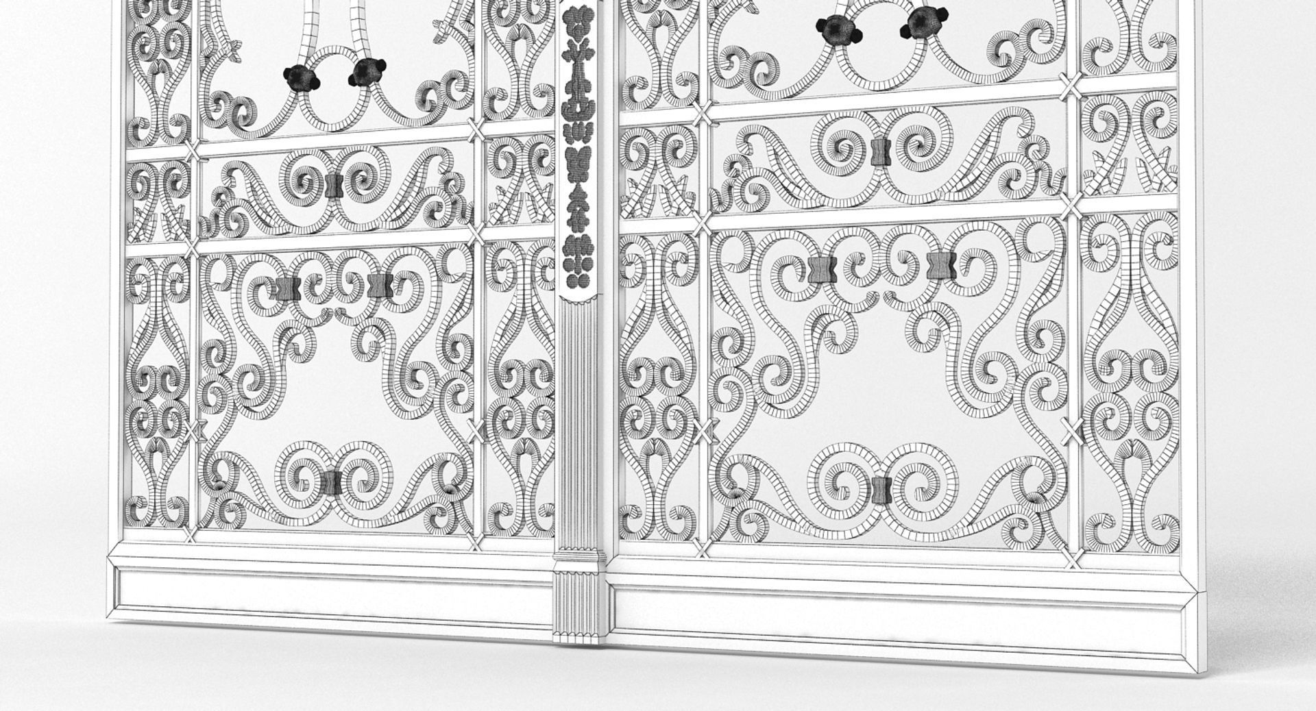 Wrought Iron Gate 3D model_14