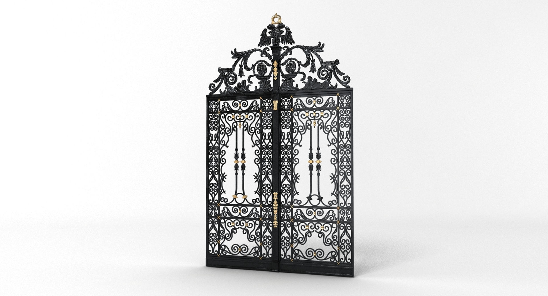 Wrought Iron Gate 3D model_7