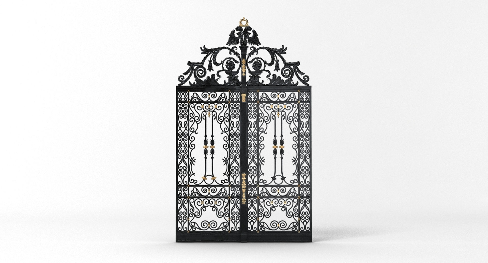 Wrought Iron Gate 3D model_8