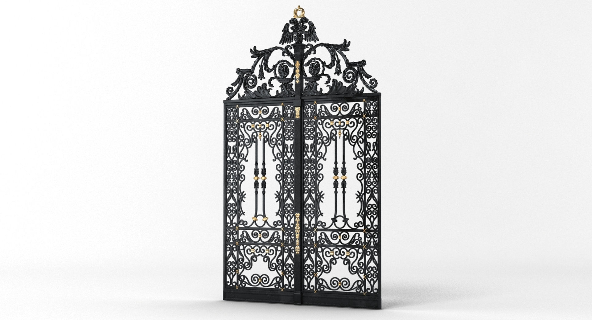 Wrought Iron Gate 3D model_6