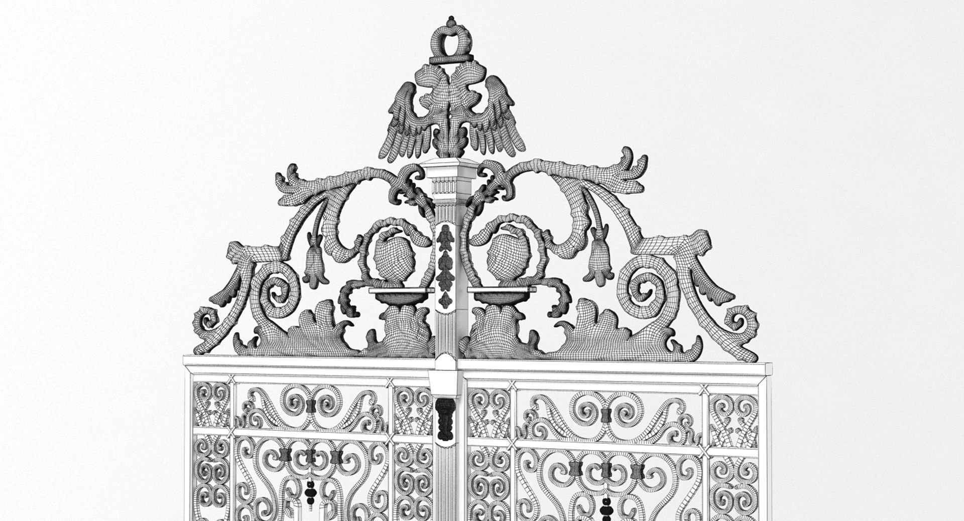 Wrought Iron Gate 3D model_13