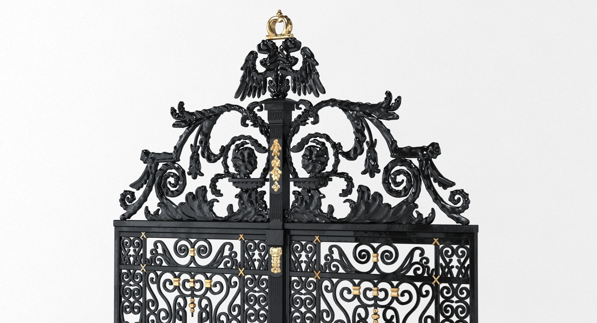 Wrought Iron Gate 3D model_1
