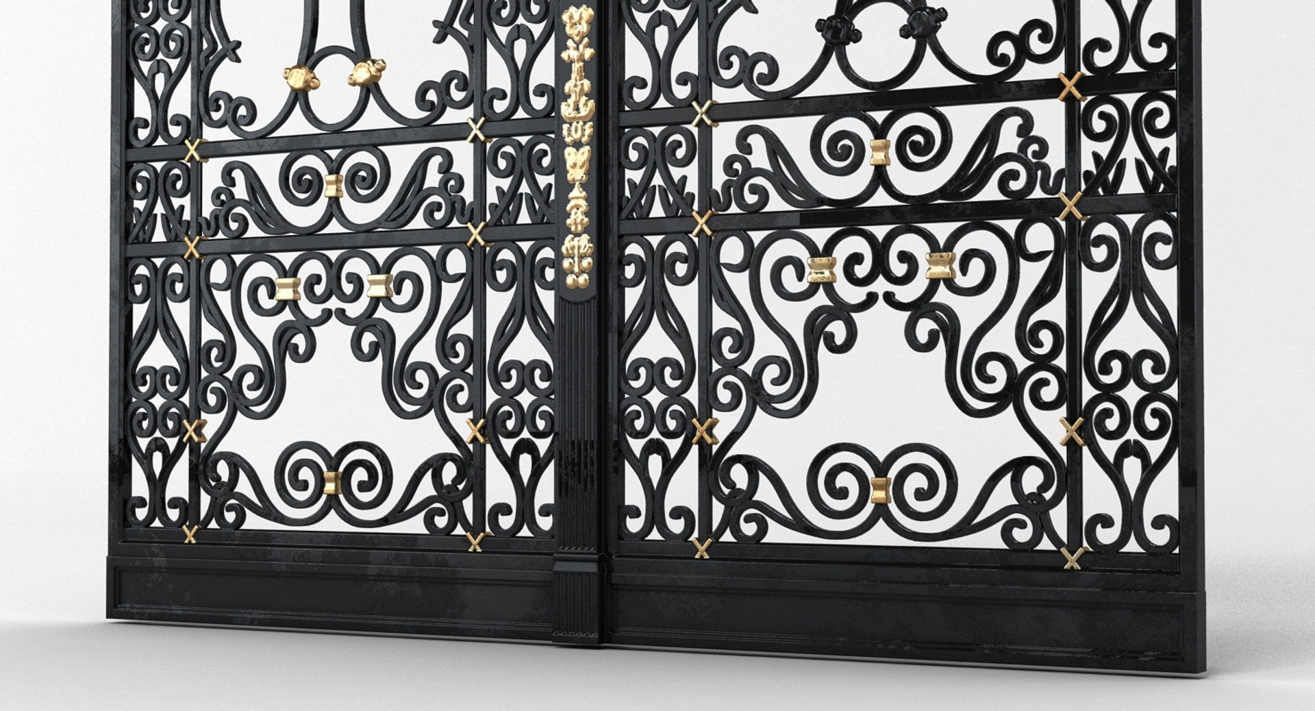 Wrought Iron Gate 3D model_3
