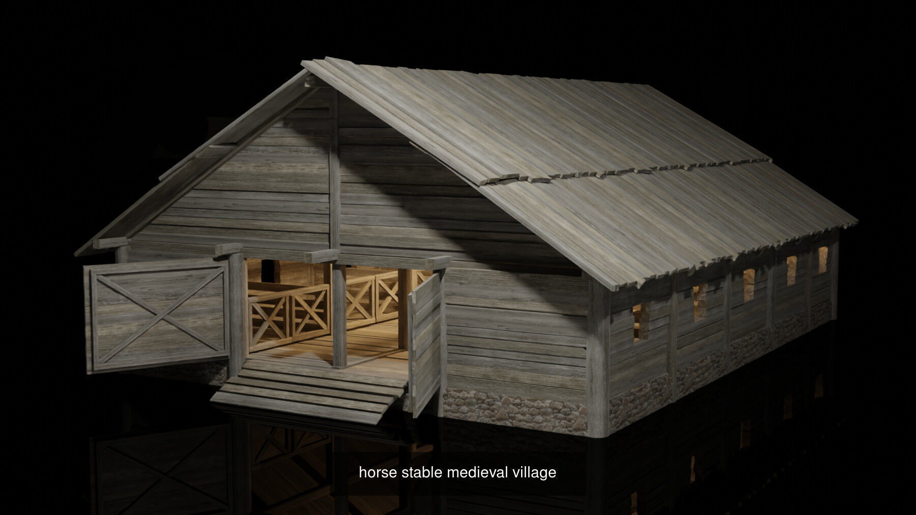 medieval town - set constructor 3D Model Collection_9