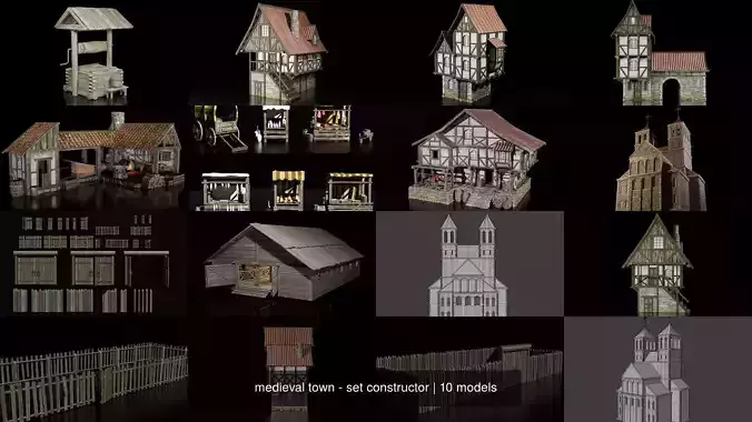 medieval town - set constructor