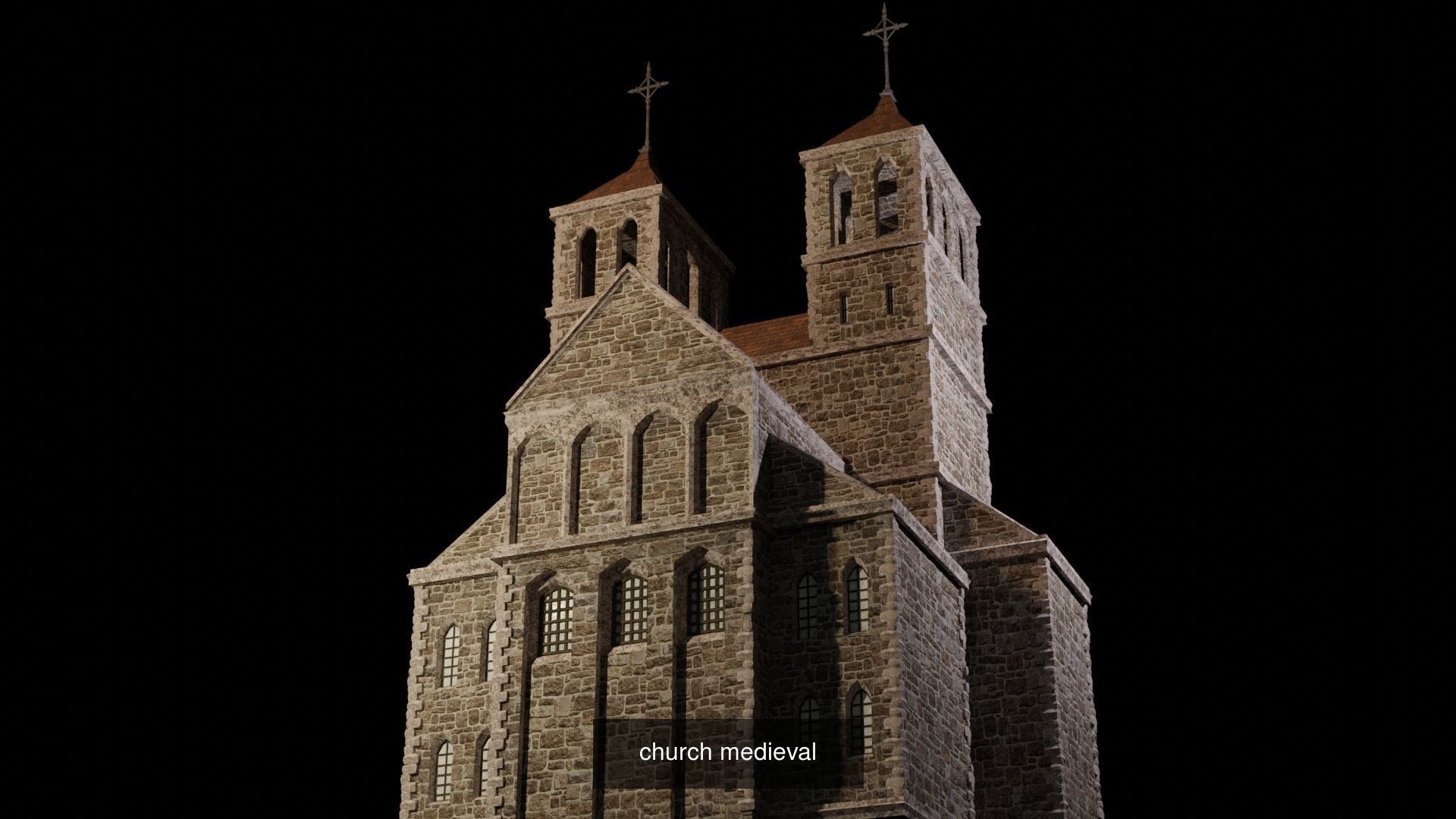 medieval town - set constructor 3D Model Collection_7