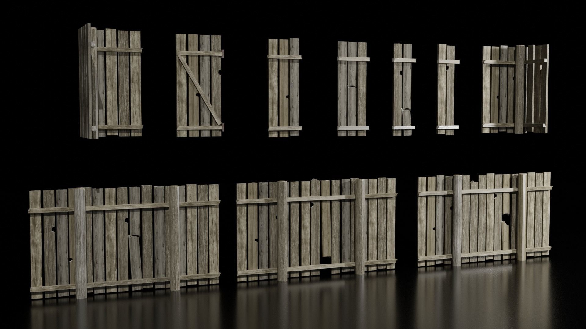 medieval town - set constructor 3D Model Collection_13