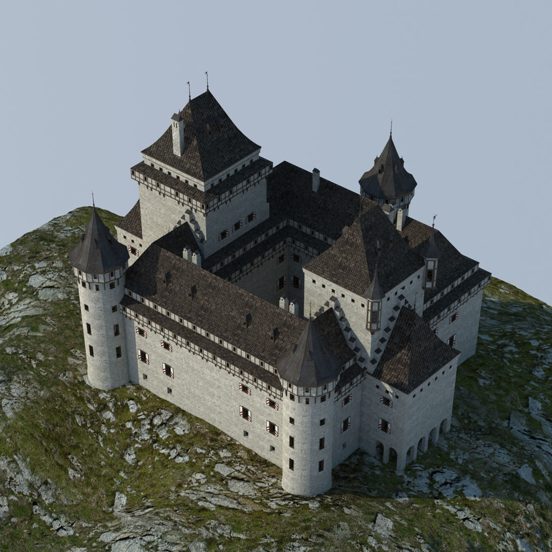 Medieval Castle 3D model_3