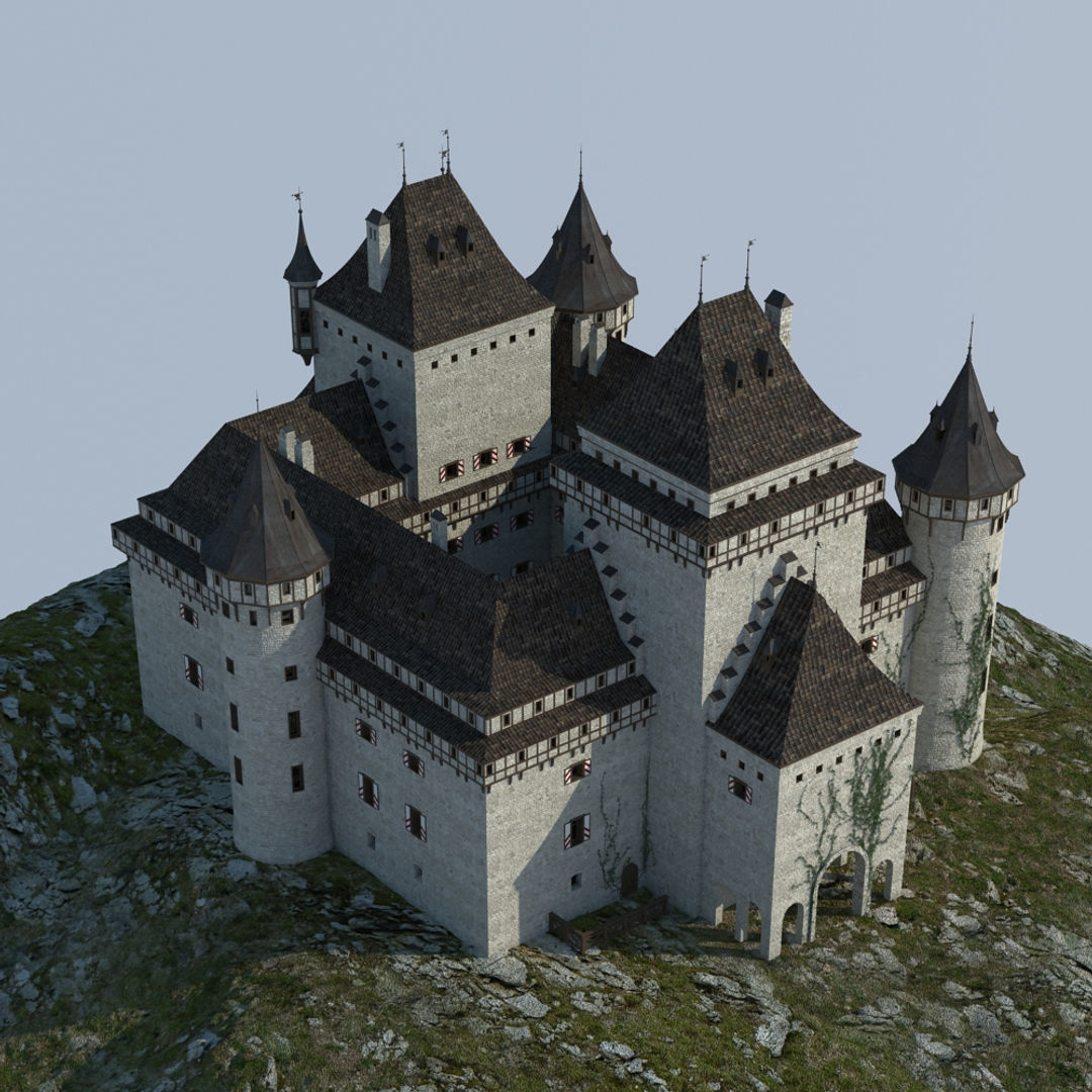Medieval Castle 3D model_1